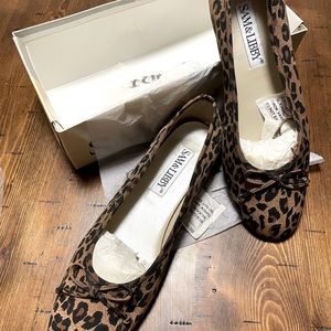 Women’s Sam and Libby, leopard print ballet flats, US sz 10